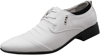 Mens Dress Shoes Fashion Zipper Leather Formal Shoes Business Wedding Oxford Classic Modern Loafers Shoes