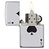 Zippo 24011 Ace of Spades Pocket Lighter, High Polish Chrome