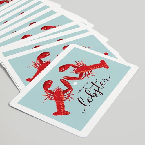 Lantern Press Naipes You're My Lobster Azul Póker miniatura 5