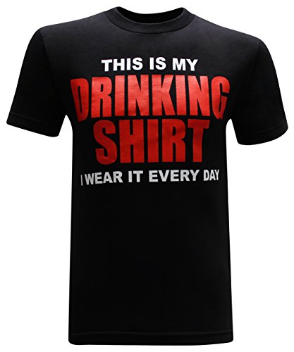 Drinking Shirt Alcohol Beer Cocktail Funny Men's T-Shirt - (Black) - XL