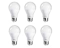 Philips 455824 LED A19 Warm Glow Dimmable 800-Lumen, 2700-2200 Kelvin, 9.5-Watt (60-Watt Equivalent) Light Bulb, E26 Medium Base, Soft White, 6-Pack
