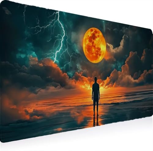 Tapis de souris XXL gamer de qualité supérieure avec finitions soignées bords cousus