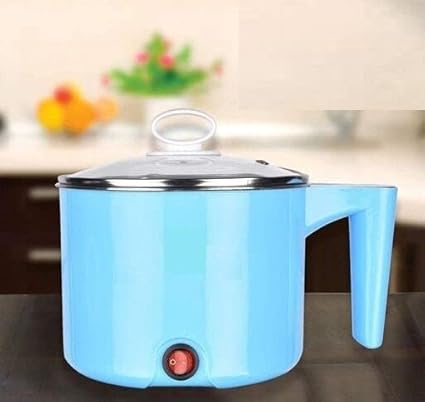 1.5 L Electric Cooker Kettle with Concealed Base Multifunction Cooking Pot, (1.5 L, Multi Color, Colour May Vary) Pack of 1