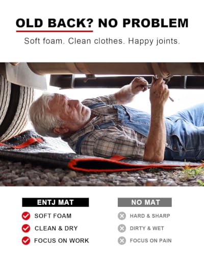 Image of Rolling Mechanic Creeper Mat for Low Profile Cars with Storage Bag | Padded Automotive Under Car Repair Pad, Portable For Garage Ground, Gravel, Roadside, Camping, Kneeling, Pet, RV, SUV, Truck