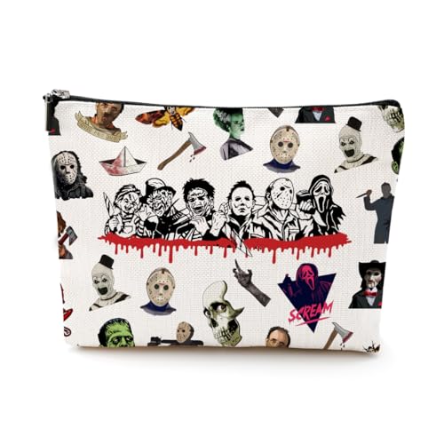 LONGXIN Horror Movie Merch Makeup Bag Cosmetic Bag Gifts for Women Movie Lovers Movie Fans Unique Halloween Gifts - Main Image