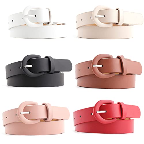 Cinto feminino leve de luxo fino elástico vintage de couro sintético fino para todas as combinações,