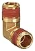 Parker VS1204P-2 Brass Male Elbow, 90 and Deg, MNPT, 1X2F; 8 Pipe Sizex28; Fittingsx29; - 1 Each