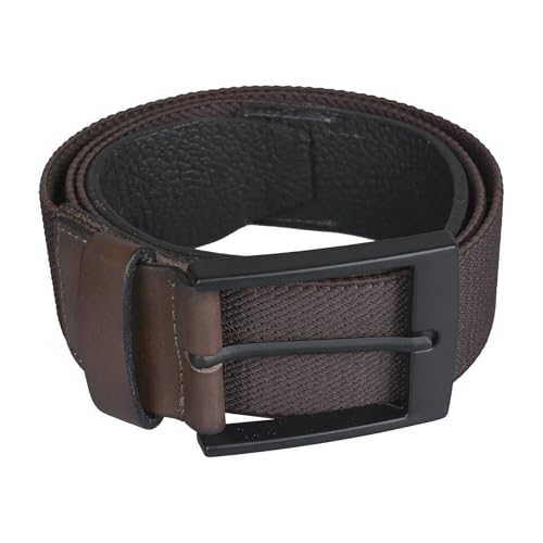 Cinto Masculino Esportivo Elástico Com Ponteira Couro Resistente (Marrom, G)