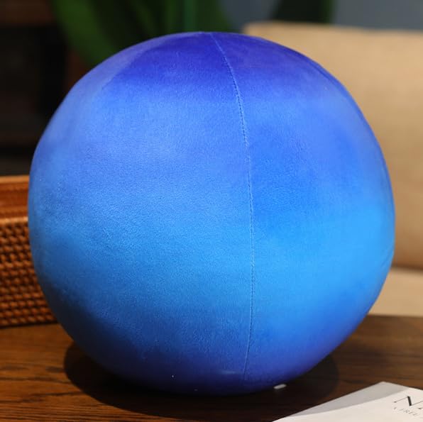OUKEYI 10.6Inch/27cm Super Cute Sun Plush Soft Pillow, Soft and realisticNeptune, Jupiter, Uranus, Venus, Mercury stuffed plush toy for learning science, astronomy, space, blue planet, toy (Neptune) — image 1