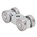 4 Wheel Pulley Assembly, Stainless Steel Bearing Roller Pulley, for Small Trolleys, Home Automation and Industrial Applications, Rustproof and