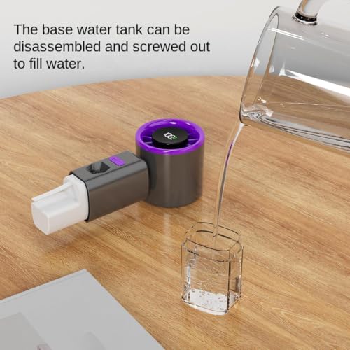 Ventilador portátil con rociador, pantalla digital y batería USB de larga duración 6