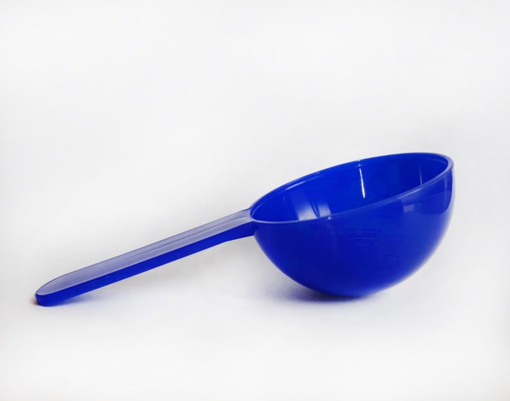 Rightpak 25ml 200 Pieces Blue Measuring Dosing Spoons, Resuable Handles Plastic Scoops | Ideal for Liquids, Powders, Granules, Spices, Home, Kitchen, Catering, Healthcare, Fitness