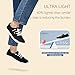 STQ Slip On Orthopedic Shoes Women Low Top Classic Fashion Canvas Sneakers with Arch Support Casual Shoes Black White Size 7