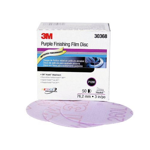 Image of 3M 30368 Hookit Purple 3 inch P1200 Grit Finishing Film Disc