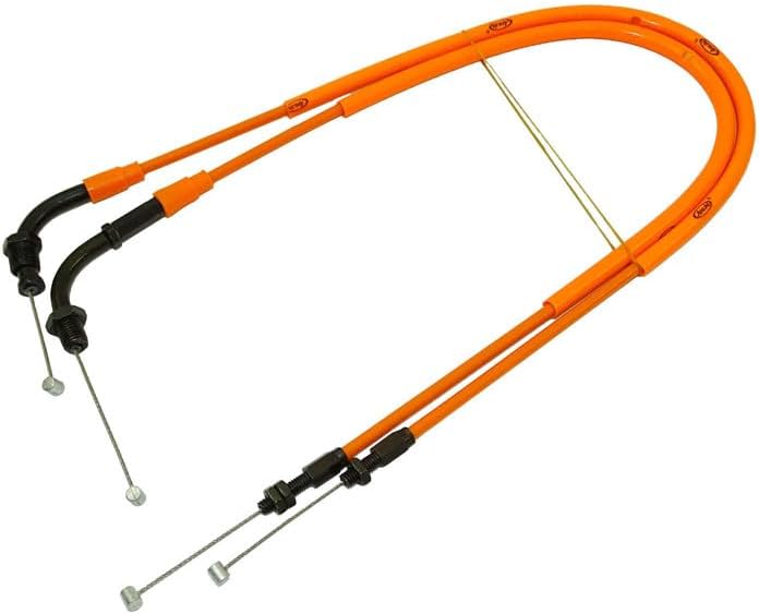 Motorbike 2pcs Throttle Cable Steel Wire For Honda CBR1000RR CBR 1000 RR Fireblade 2008 2009 2010 2011 2012 2013 2014 2015 2016 (Orange)