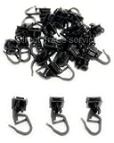 Direct Trade Service Vorhanggleiter für Iveco, Volvo und Man LKW, Schwarz, 25 Stück pro Set, 2 Sets Inklusive, Universal Kunststoff Gardinengleiter für Lastwagen