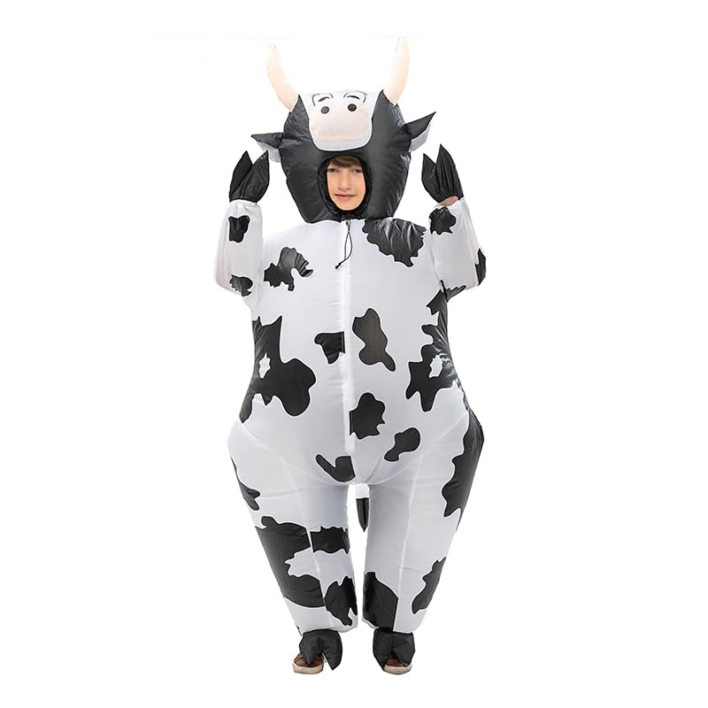 FXICH Inflatable cow Costume for adult,carnival Csotume for adult,Inflatable Costumes,Unisex adult inflatable costume (white, kid 120-150cm) - Image 4