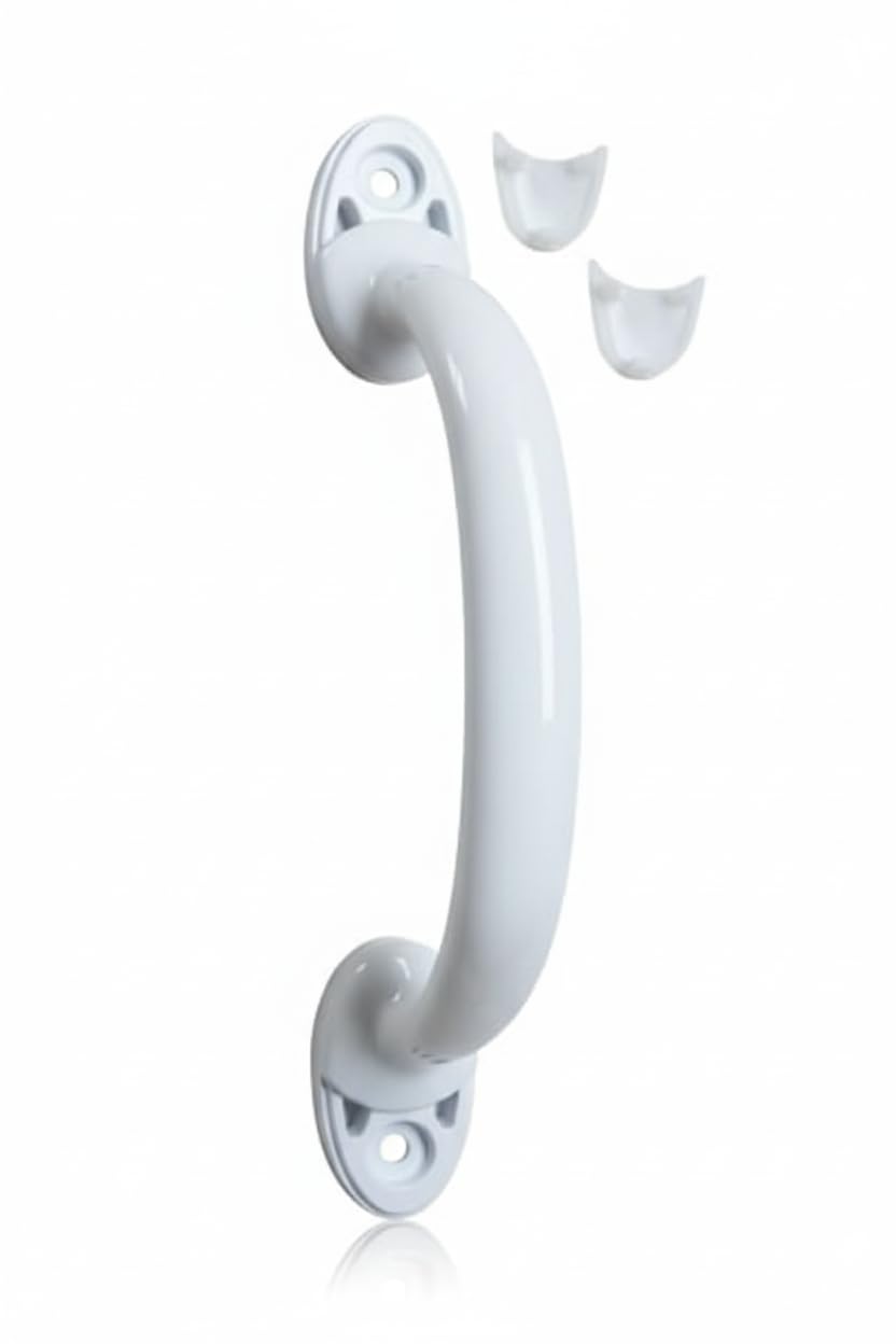 8 Inch UPVC Mesh Handle for Windows & Doors | White D-Type Mesh Handle | Durable & Easy Grip | Rust-Free, Long-Lasting Home Hardware-image-2