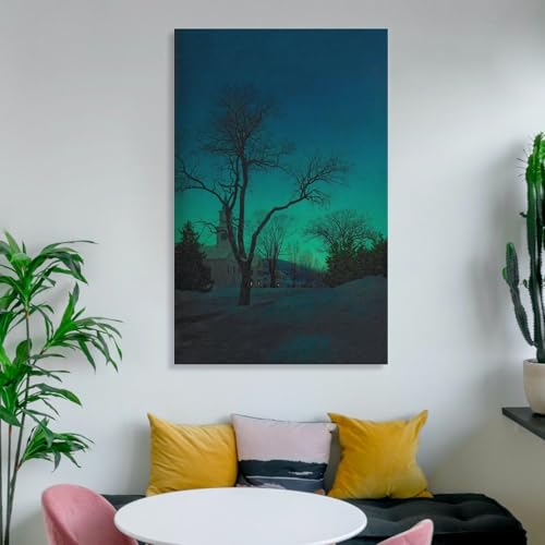 Impression sur toile Parrish At Close of Day cadre mural salon 40x60