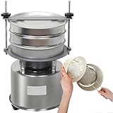【VIBRAZIONE POTENTE DA 90 W + CUSCINETTI ANTISCIVOLO】Il setaccio vibrante elettrico è dotato di un motore a vibrazione verticale da 90 W, che offre una trasmissione di forza potente e diretta, senza perdite meccaniche. La sua frequenza di vibrazione raggiunge fino a 1680 cicli al minuto, mentre gli esclusivi piedini in gomma antiscivolo riducono al minimo le vibrazioni, smorzano il rumore e migliorano la stabilità complessiva durante la manipolazione
