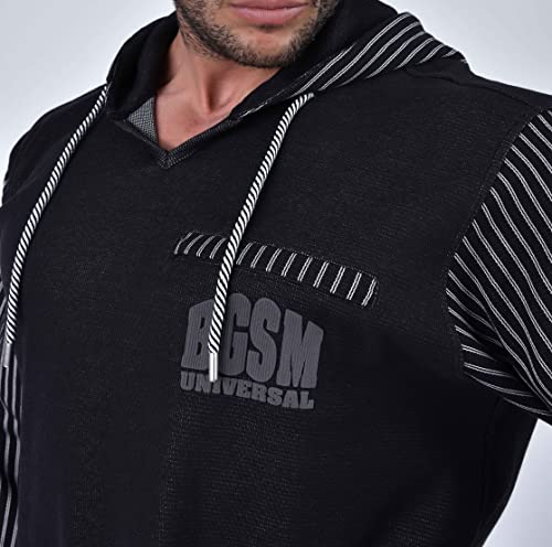 BGSM Men's Loose Fit Active Sweatshirt Hooded Oversize Long Sleeve Pullover3