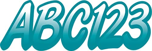 Image of STIFFIE Whipline White /Aqua 3 inch Boat & PWC Registration Decals • Numbers Letters Stickers