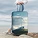 QSMBNET Travel Luggage Cover Wind Turbine Spandex Suitcase Protector Washable Baggage Covers Fashion Elastic Scratch-Resistant Luggage Cover Protector Fits 18-32 Inch Luggage