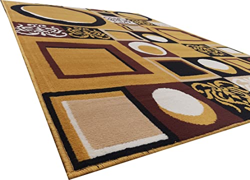 Image of Home Decore Acrylic Carpet for Your Living Room & Drawing Room Aywhere in Your Home (180X240 Yellow Colour)- 6x8 Feet