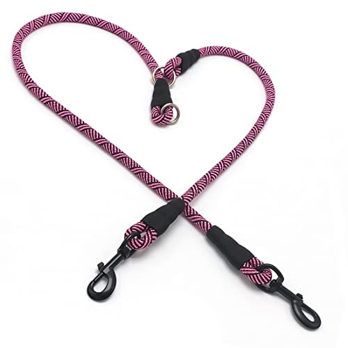 MayPaw Double coupleur de Laisse pour Chien - Double séparateur Coulissant - Pas de nœuds - Connecteur de Laisse pour Chien de Taille Moyenne et Grande Cover