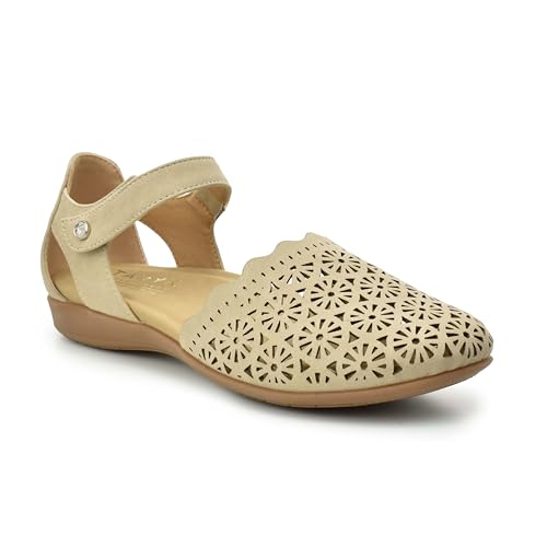 TARYN ROSE Women’s Closed Toe Comfort memory foam Sandals for Women, Lightweight Wide Toe Women's Sandals with Heel Strap & Cushioned Footbed puncha