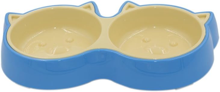 Double Pet Feeder, FATPET Pet Bowl Durable Cartoon Design Pet Puppy Dog Feeder