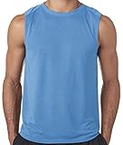 Mens Sleeveless Muscle Tank Top, Large Carolina Blue