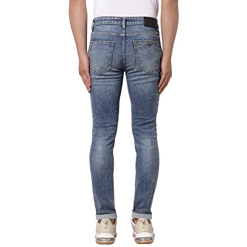 Image of Red Tape Men's Tinted Dark Blue Skinny Fit Jeans