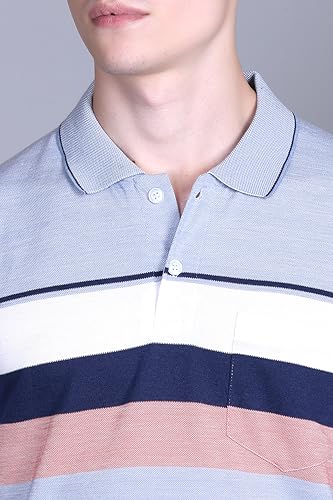 Image of SANE ORIGINALS Polo T-Shirt for Men with Pocket || Striped Polo for Men