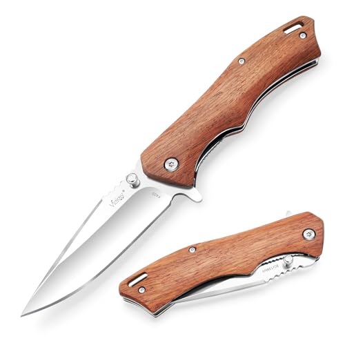 Vickay Pocket Knife Folding EDC Camping Tactical Hunting Knife for Men