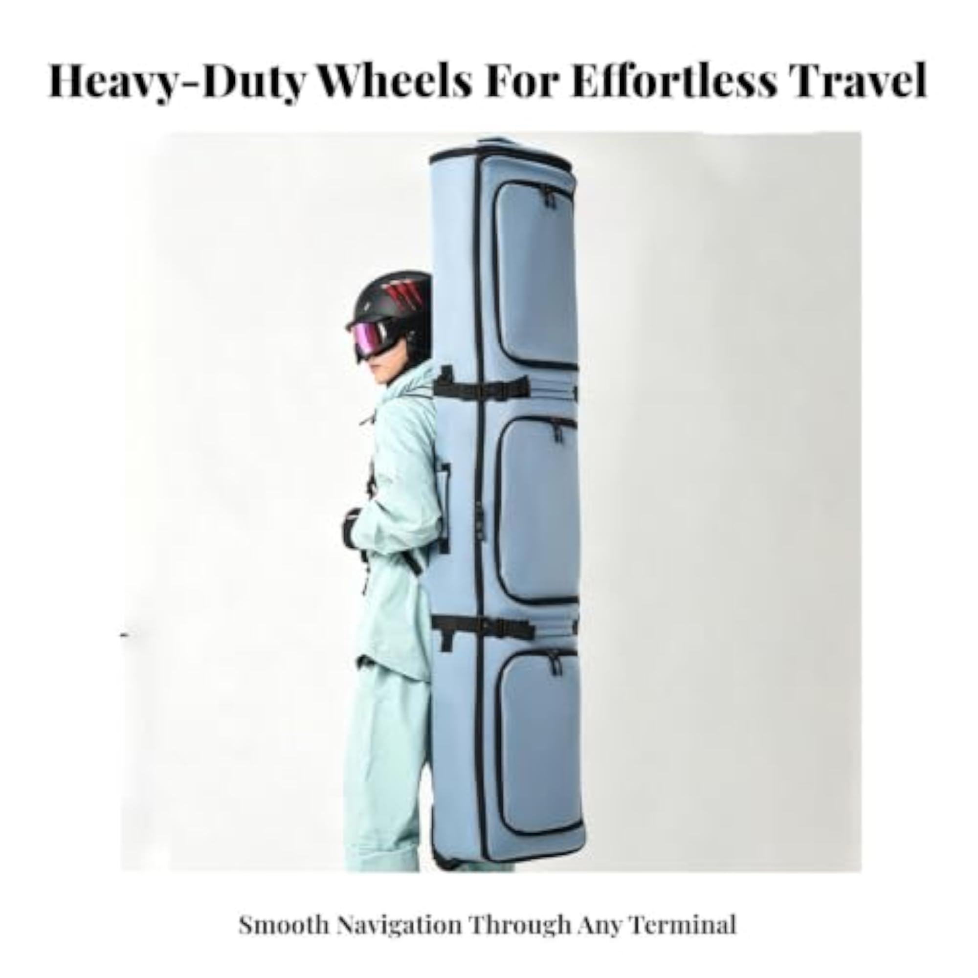 Adjustable Multi-Compartment Snowboard Bag for Ski Trips