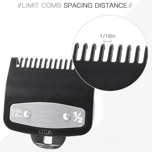 Replacement for Wahl 1/2 Premium Clipper Guard Clip Guide Metal #3354-100 1/16\" 1.5mm Metal Clipper Guard fits for Wahl 1/2 Clipper Guards Set