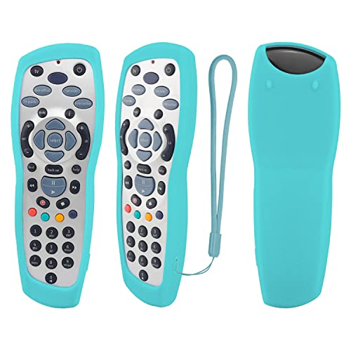 YiBiChin Protective Silicone Remote Case for SKY Plus HD Remote Control, Compatible with Sky+ Controller, Shockproof, Washable and Skin-Friendly, Anti-Lost Remote Cover with Loop (Glow in Dark Blue)