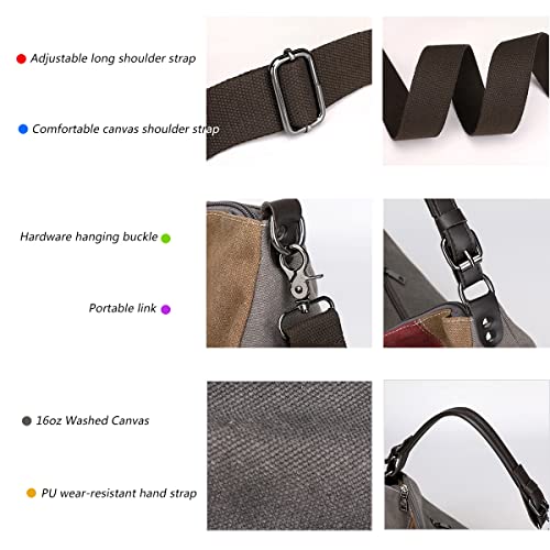 Image of Purse and Handbag for Women Canvas Hobo Bag Large Shoulder Satchel Crossbody Bag