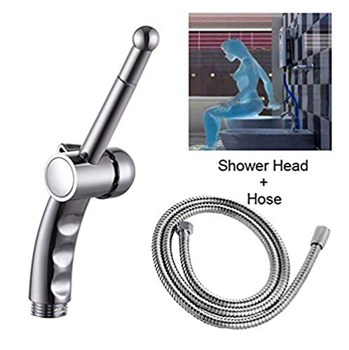 camaTech Bathroom Handheld 59inch Shower Hose with Enema Showerhead Vaginal and Anal Cleaning Kit Colonic Douche System Cleaner