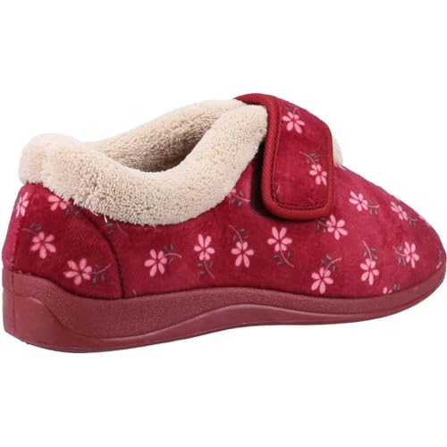 Fleet & Foster Tunnis Womens Fluffy Slippers Pink 5 UK