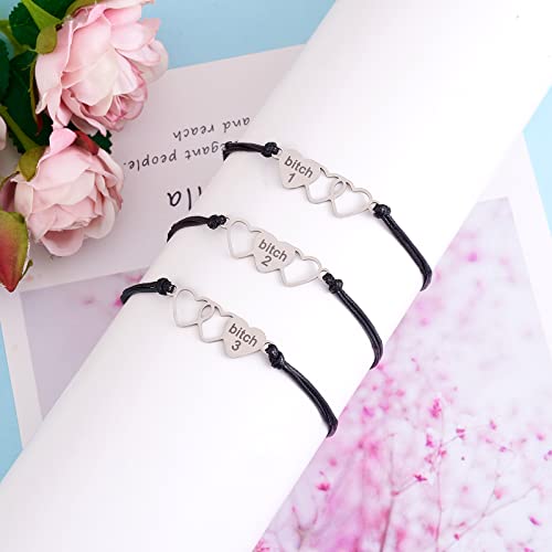 Image of Ornaland 2 /3 /4 /5 Pcs Friendship Bracelet Best Friend Bracelets Bff Matching Heart Bracelet Braided Bracelet Best Friend Friendship Gifts for Women Friends Girls Teen