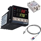 【Funktionalität】Diese Multifunktionssteuerung verfügt über ein spezielles Mikroprozessor-Schaltnetzteil und SMT. Dieses PID-Temperaturreglerset ist ein nützlicher Temperaturregler zur intelligenten Temperaturregelung, der dem Bediener durch einfache Bedienung gute Ergebnisse bringen kann.