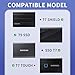 Yinke Festplatten Tasche Case für Samsung T7 Shield/ T9 / T7 / T7 Touch Portable SSD 500GB 1TB 2TB,Stoßfest Hart Hülle Organizer für Tragbar Externe Festplattentaschen
