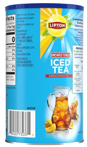 Lipton Unsweetened Decaffeinated Instant Tea Mix, 30 Quarts