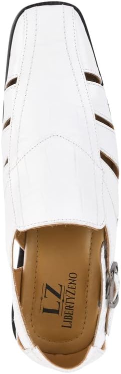 LIBERTYZENO Mens Closed Toe Genuine Leather Adults Buckle Closure Fisherman Sandals for Easter Gift - Image 5