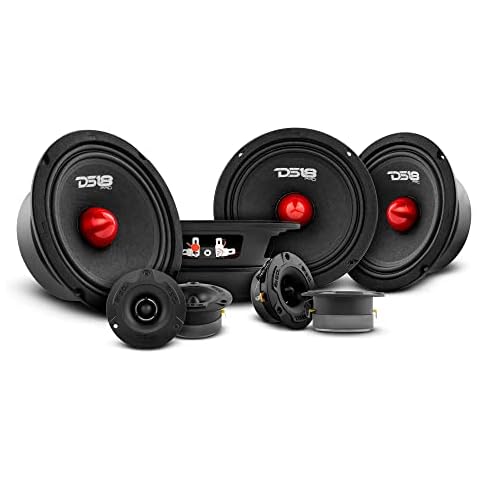 DS18 Bundle Car Speakers 4X PRO-GM6B 6.5" Midrange Speakers and 4X PRO-TWX1/BK Aluminum Super Tweeters - PRO Car Audio Component Package Cover
