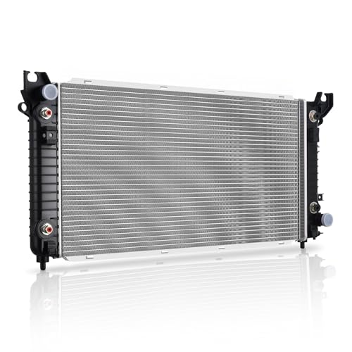 Image of DWVO Radiator Compatible with 2014-2016 GMC Sierra 1500 2014-2016 Chevrolet Silverado 1500 2015-2016 Tahoe Suburban 2015-2016 Yukon XL 2015-2016 Cadillac Escalade ESV 5.3L 6.2L V8 CU13398