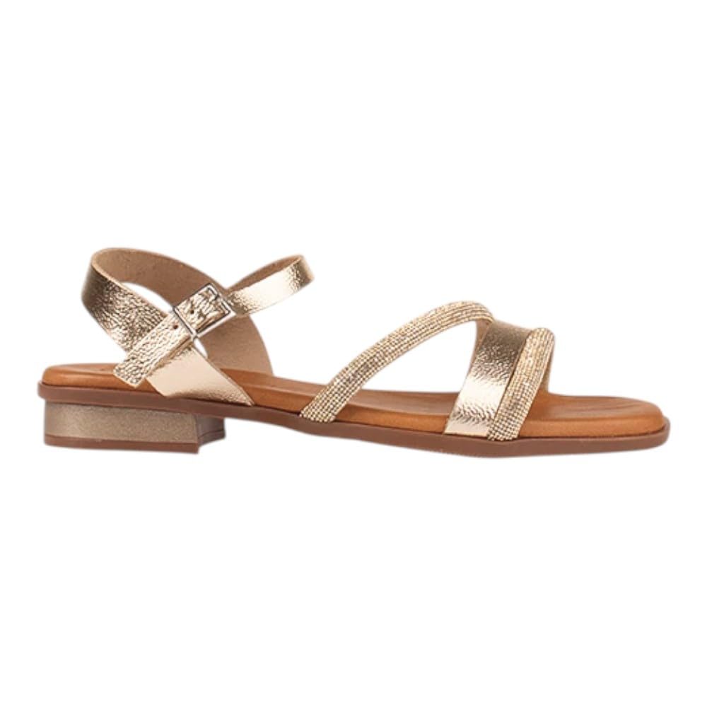 Sandalias de Piel Oh My Sandals 5871 Color Duna Champán para Mujer - Adriann Lasconi - Cuero