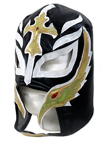 Rey Mysterio Lucha Libre Wrestling Mask (Pro-style) Black D02 Rey Mysterio Lucha Libre Wrestling Mask (Pro-style) Black D02